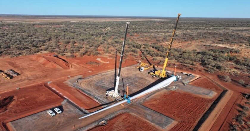 First wind turbine at Bellevue